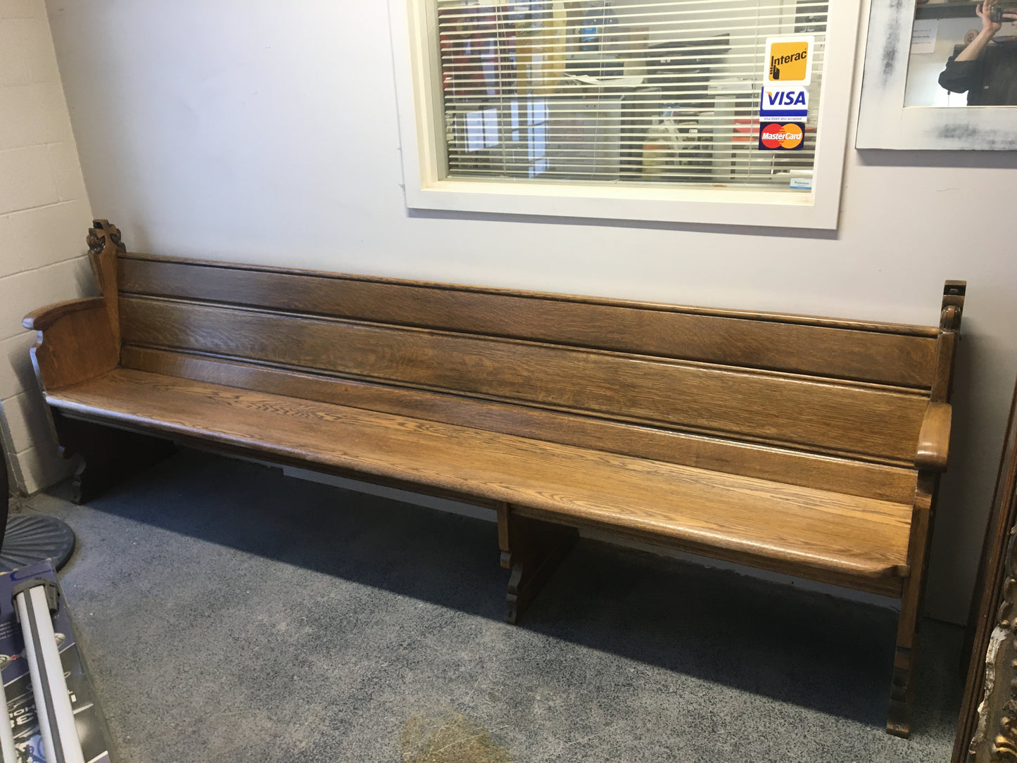 Early 19th Century Quarter - Sawn Oak Church Pew - Professionally Restored - Circa 1800-1830